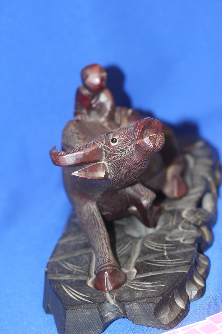 An Antique Chinese Ox with Boy Rider - 3