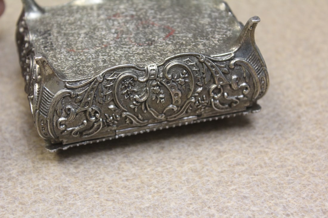 Well Carved Metal Box - 5