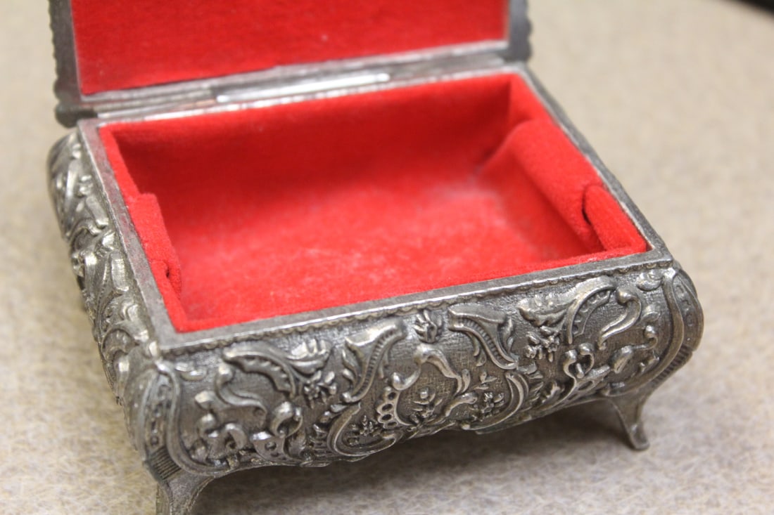 Well Carved Metal Box - 8
