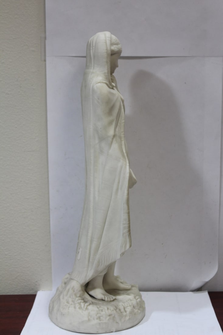 An Antique Parian Girl with Book - 10