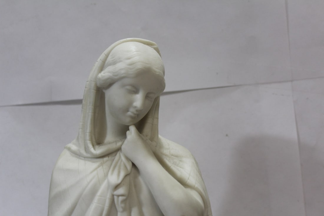 An Antique Parian Girl with Book - 2