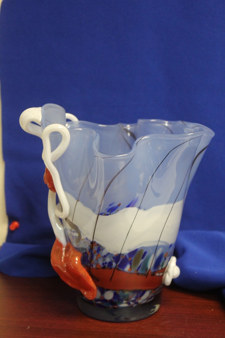 A Signed Apply Artglass Vase - 2