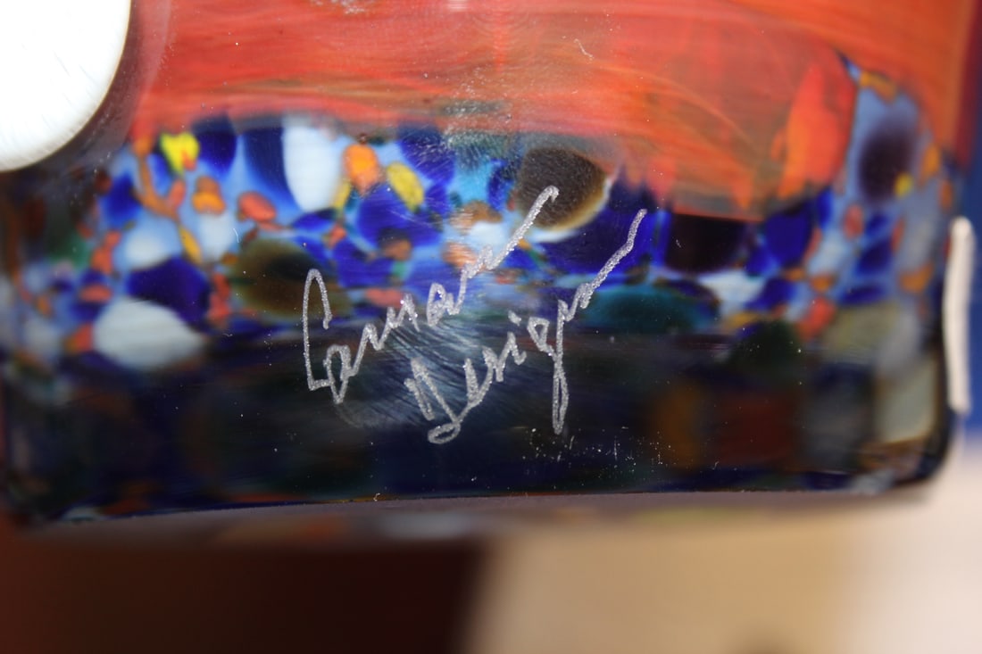 A Signed Apply Artglass Vase - 7