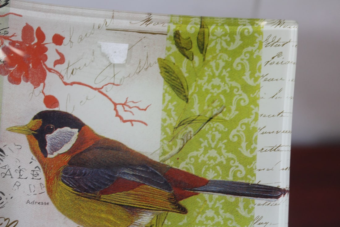 A Glass Bird Plate - 5