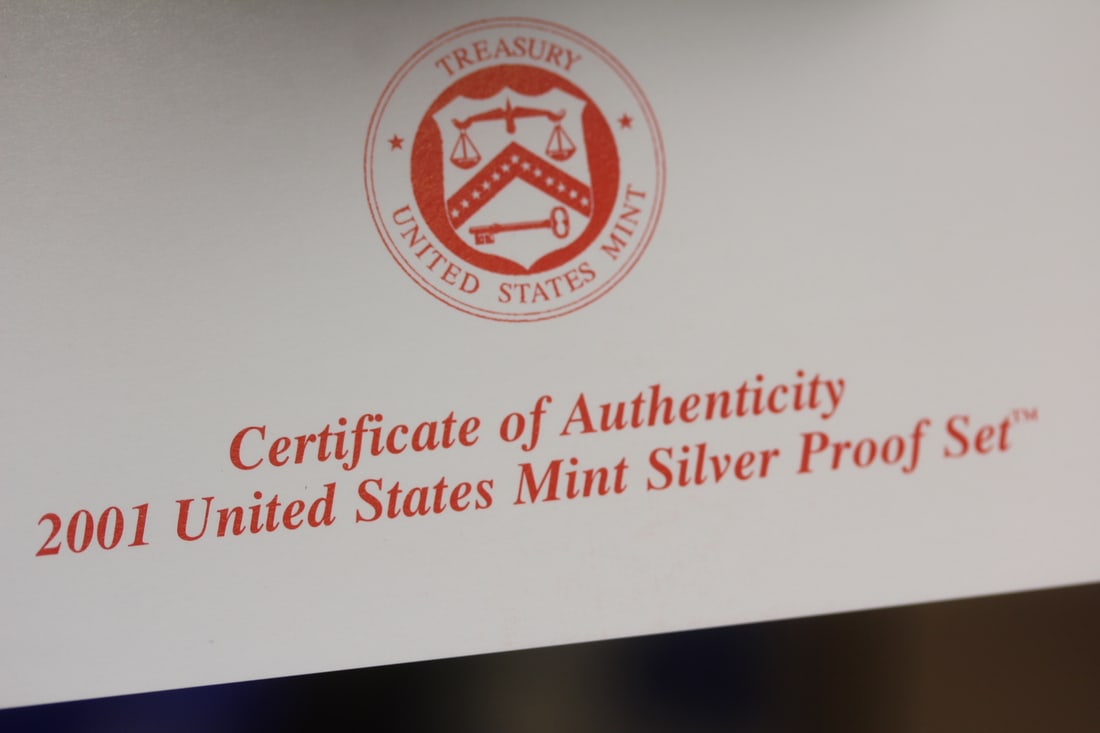 2001 US Mint Silver Proof Set - 6