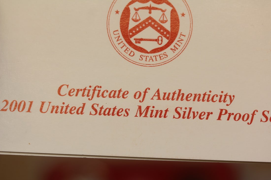 2001 US Mint Silver Proof Set - 6