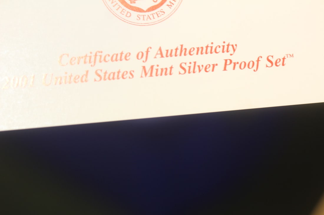 2001 US Mint Silver Proof Set - 6