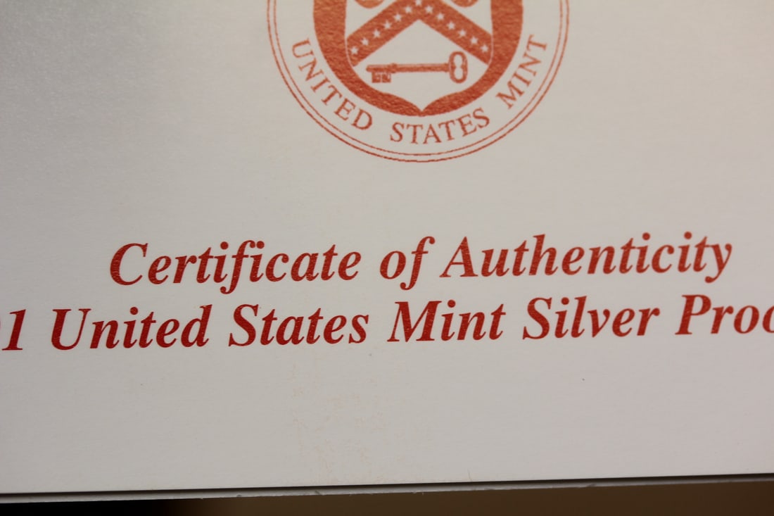 2001 US Mint Silver Proof Set - 6