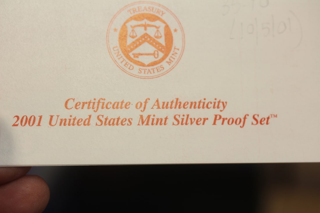 2001 US Mint Silver Proof Set - 4