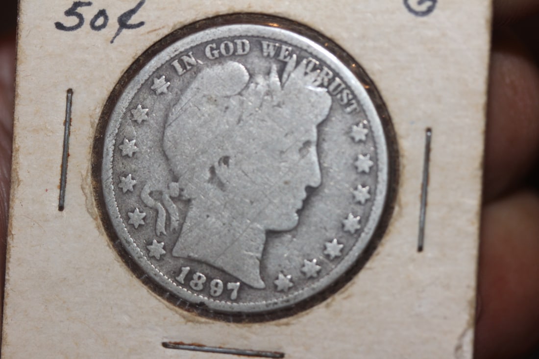 1897 Barber Silver Half Dollar (1 of 2)