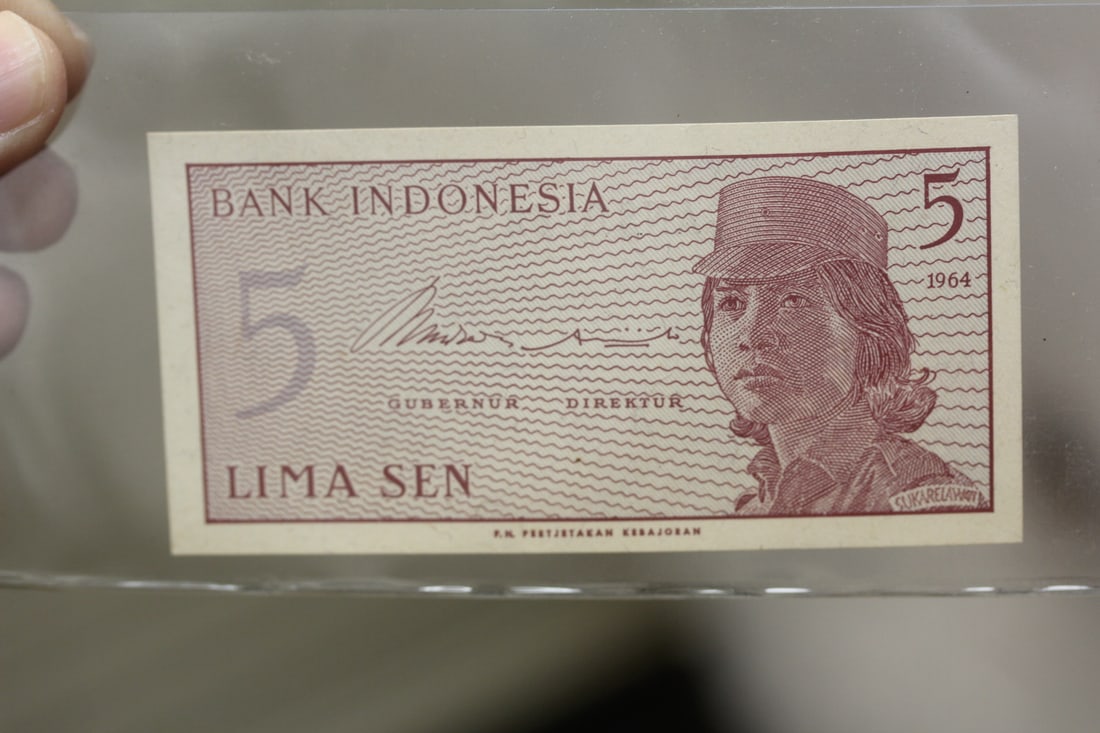 1978 Bank of Indonesia 5 Lima Sen Note: uncirculated