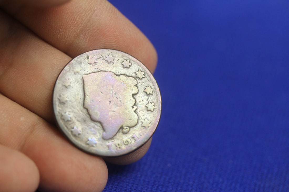 1821 Large Cent: toned