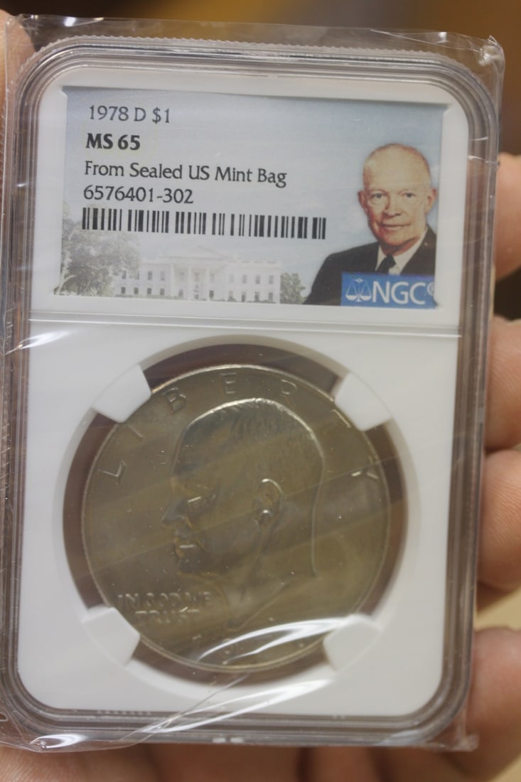 NGC Graded 1978-D Ike Dollar: MS65