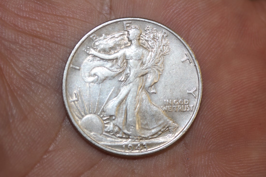 1943 Walking Liberty Silver Half Dollar: as shown