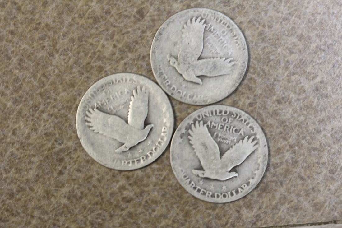 Lot of Three Liberty Quarters - 2