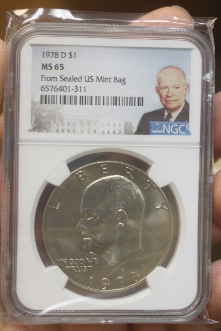 NGC Graded 1978-D Ike Dollar: MS65