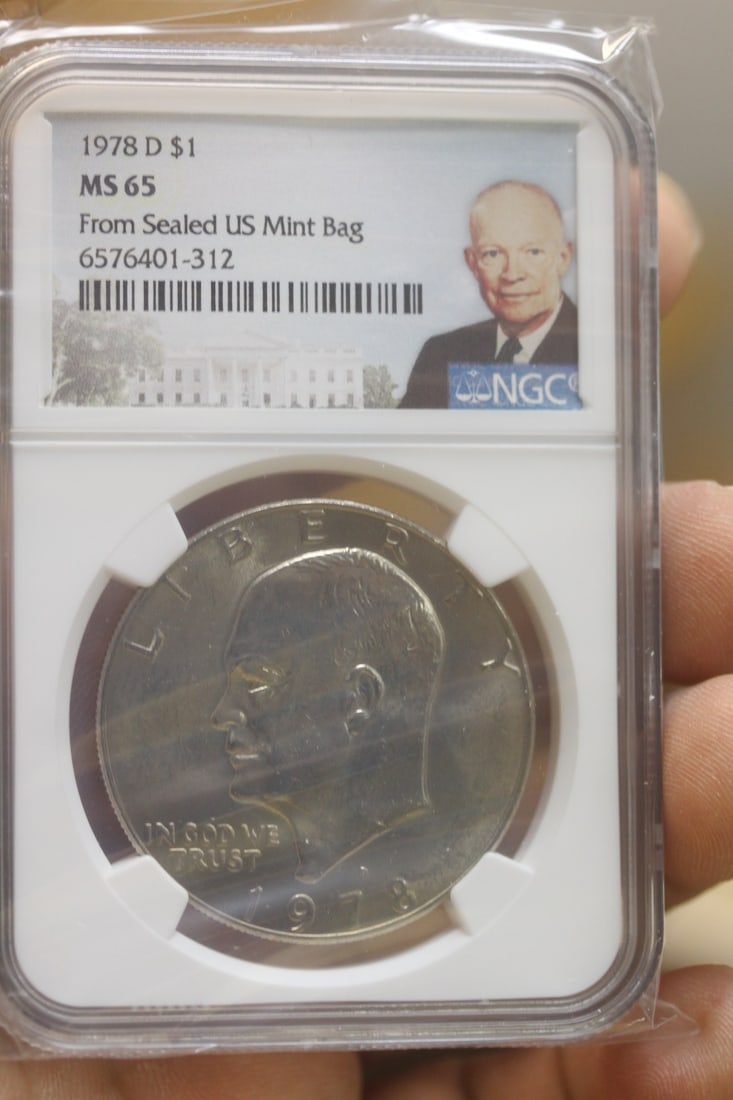 NGC Graded 1978-D Ike Dollar: MS65