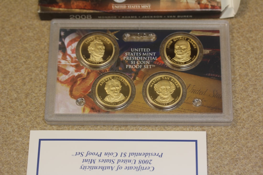 2008 US Mint $1.00 Proof Coin Set: as shown