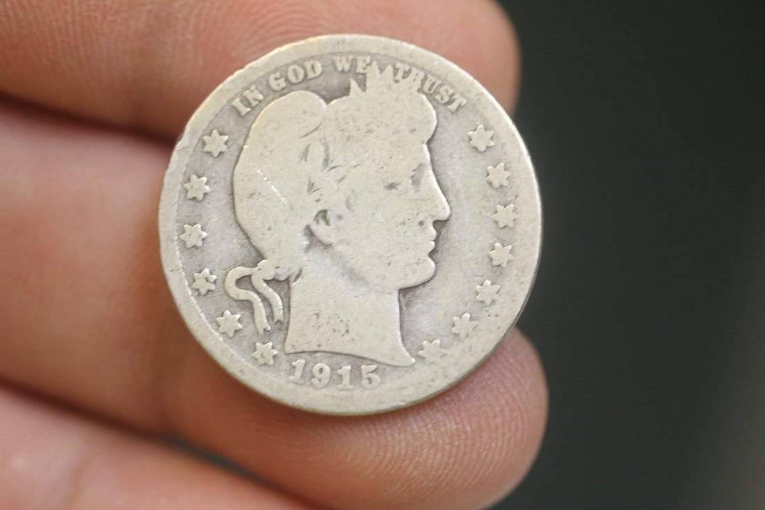 1915-D Barber Silver Quarter (1 of 3)