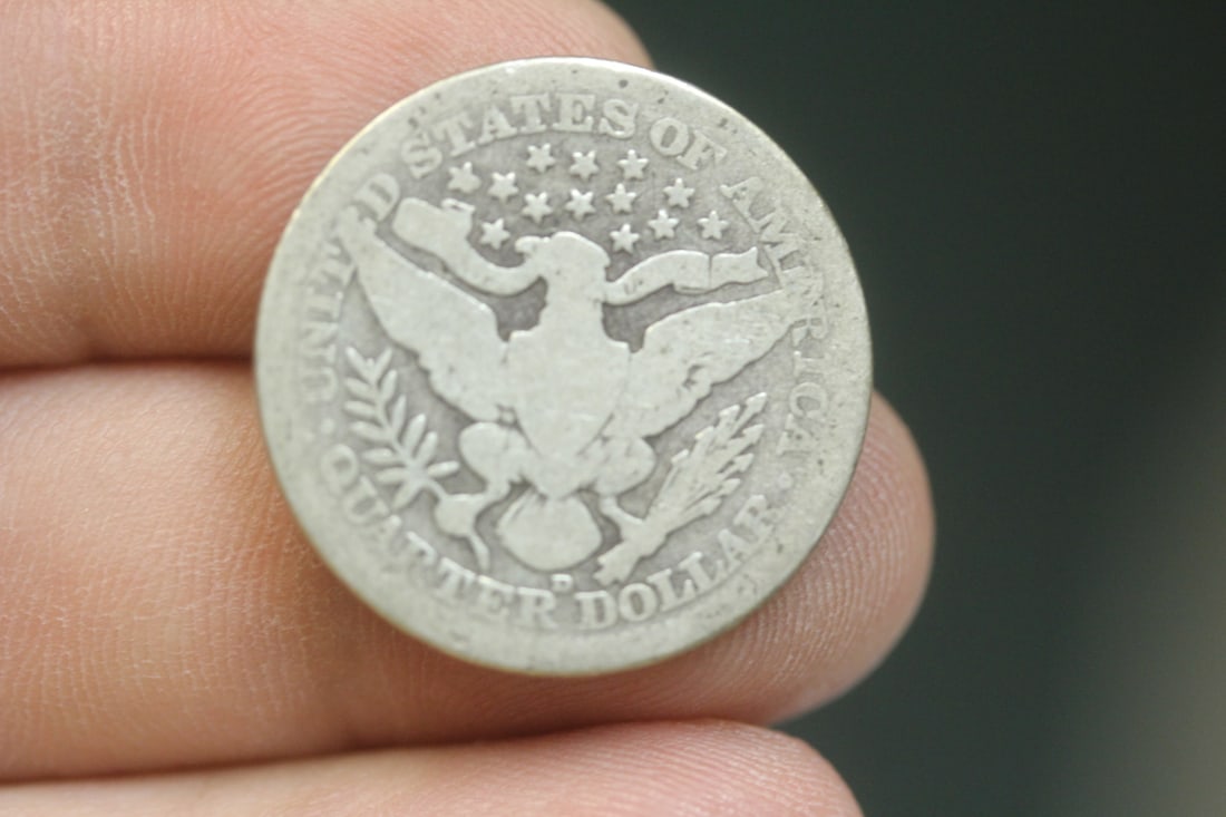 1915-D Barber Silver Quarter - 2