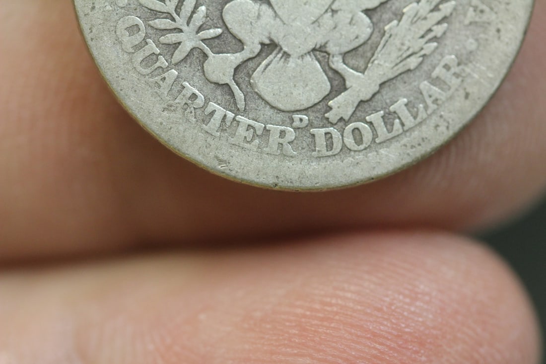 1915-D Barber Silver Quarter - 3