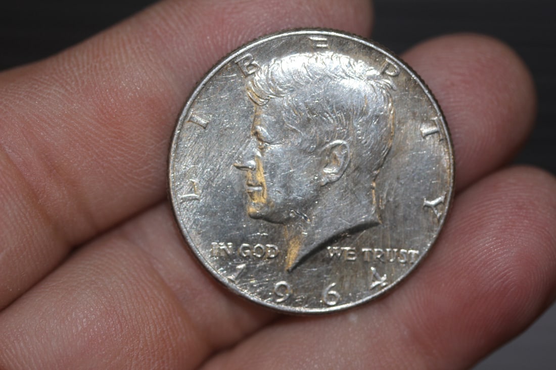 1964 Kennedy Silver Half Dollar: 40% silver