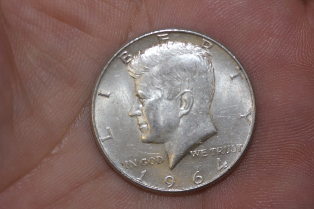 1964 Kennedy Silver Half Dollar: 40% silver