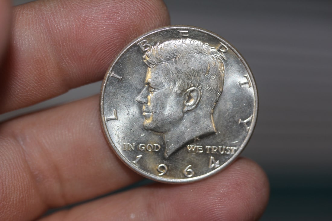 1964 Kennedy Silver Half Dollar: 40% silver
