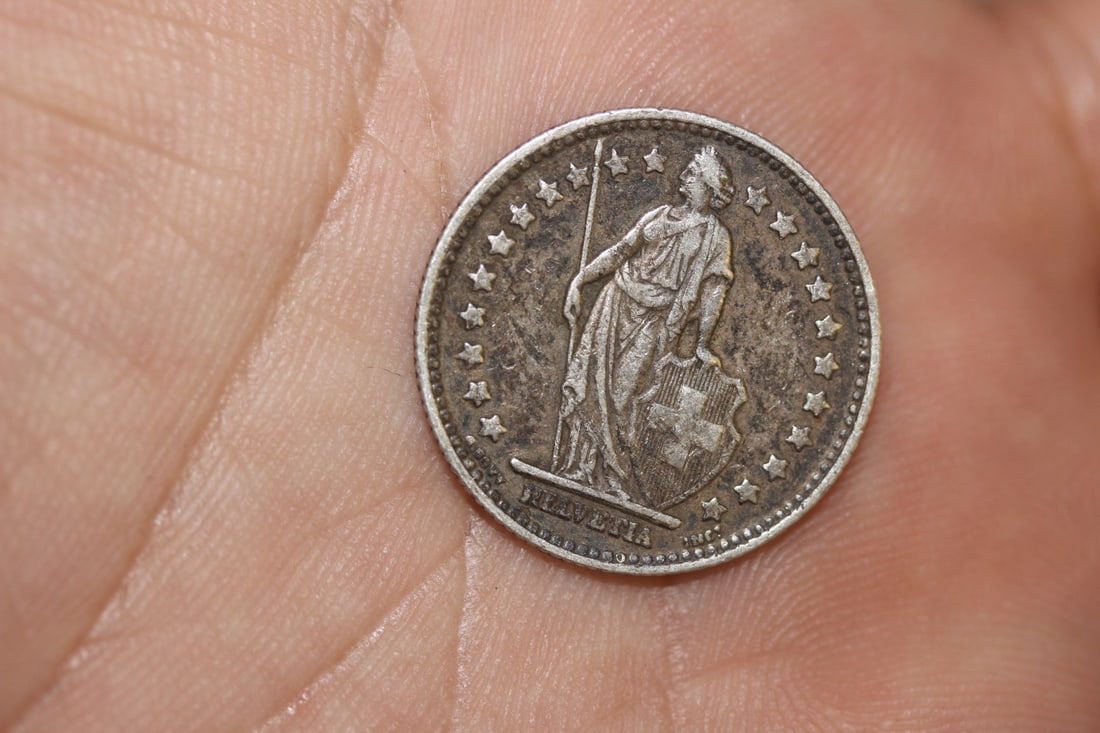 1952 Switzerland One Franc Silver Coin: as shown