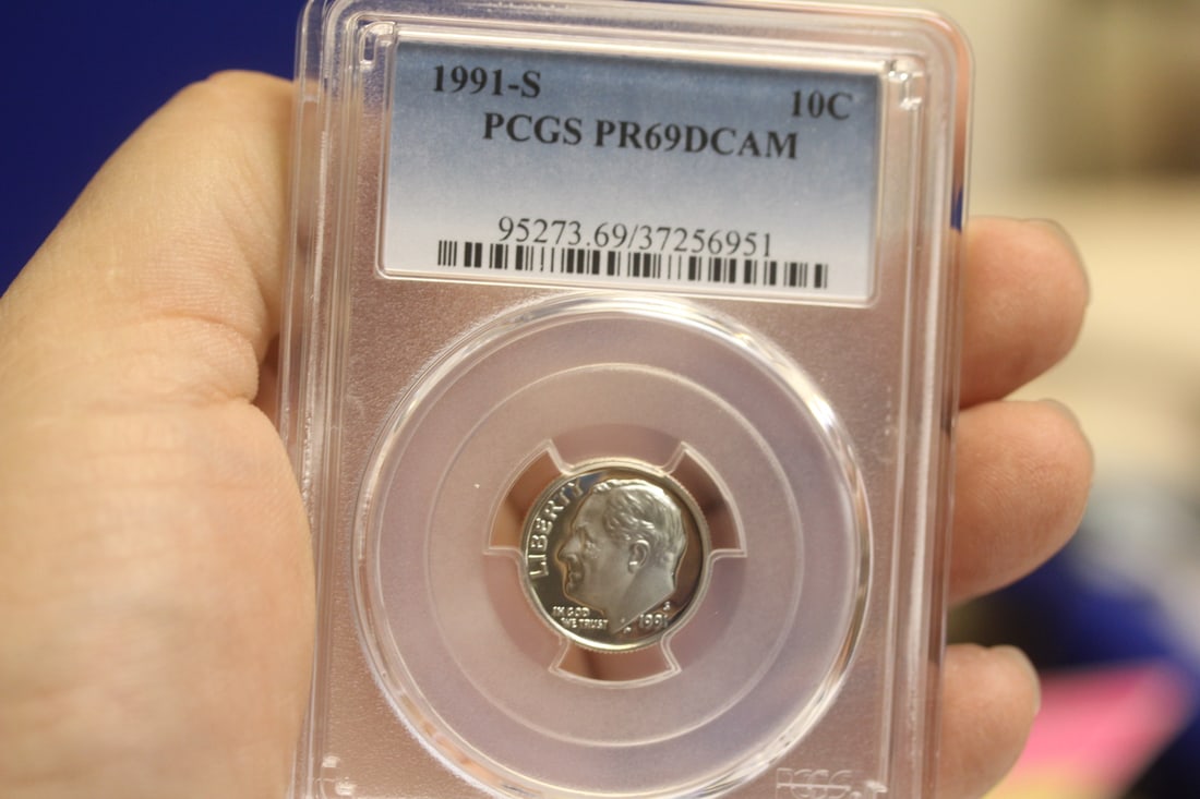 PCGS Graded Roosevelt Dime: PR69 DCAM - clad