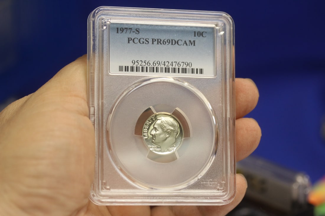 PCGS Graded Roosevelt Dime: PR69 DCAM - clad