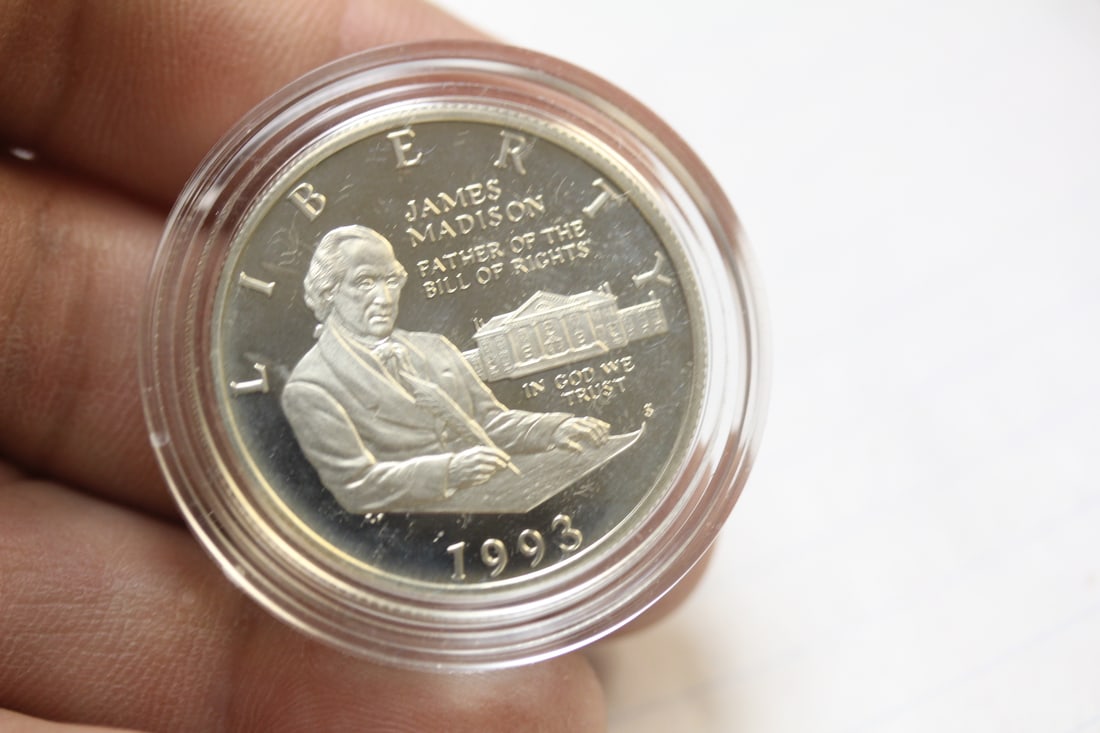 James Madison 1993 Silver Half Dollar: 90% silver