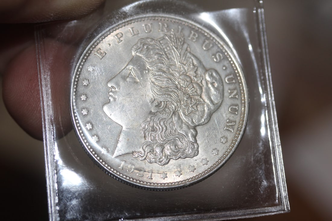 1921 Morgan Silver Dollar: as shown