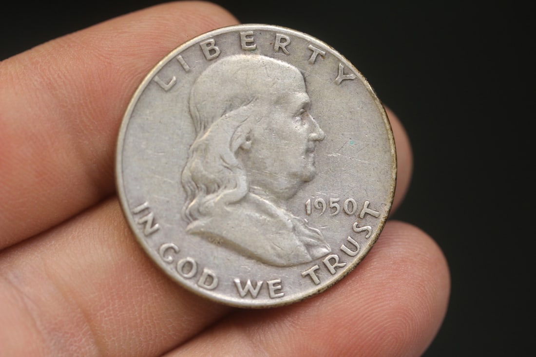 1950 Franklin Half Dollar: 90% silver