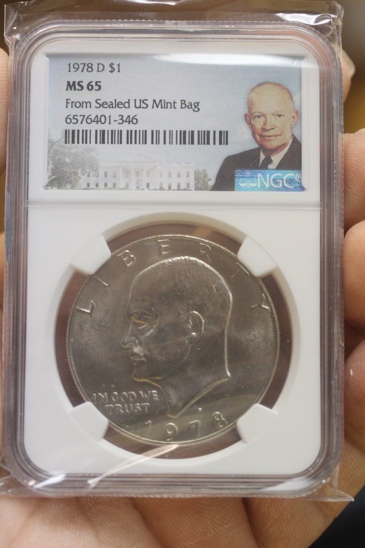 NGC Graded 1978-D Ike Dollar: MS65
