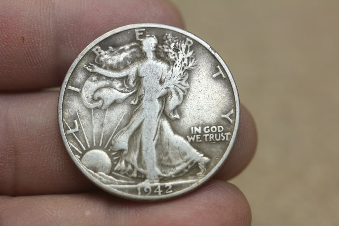 1942 Walking Liberty Silver Half Dollar: as shown