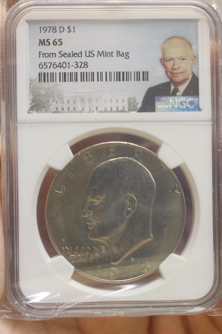NGC Graded 1978-D Ike Dollar: MS65
