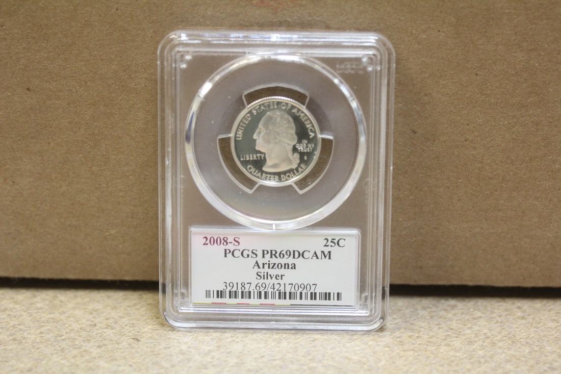 PCGS Graded Silver Quarter: PR69 DCAM