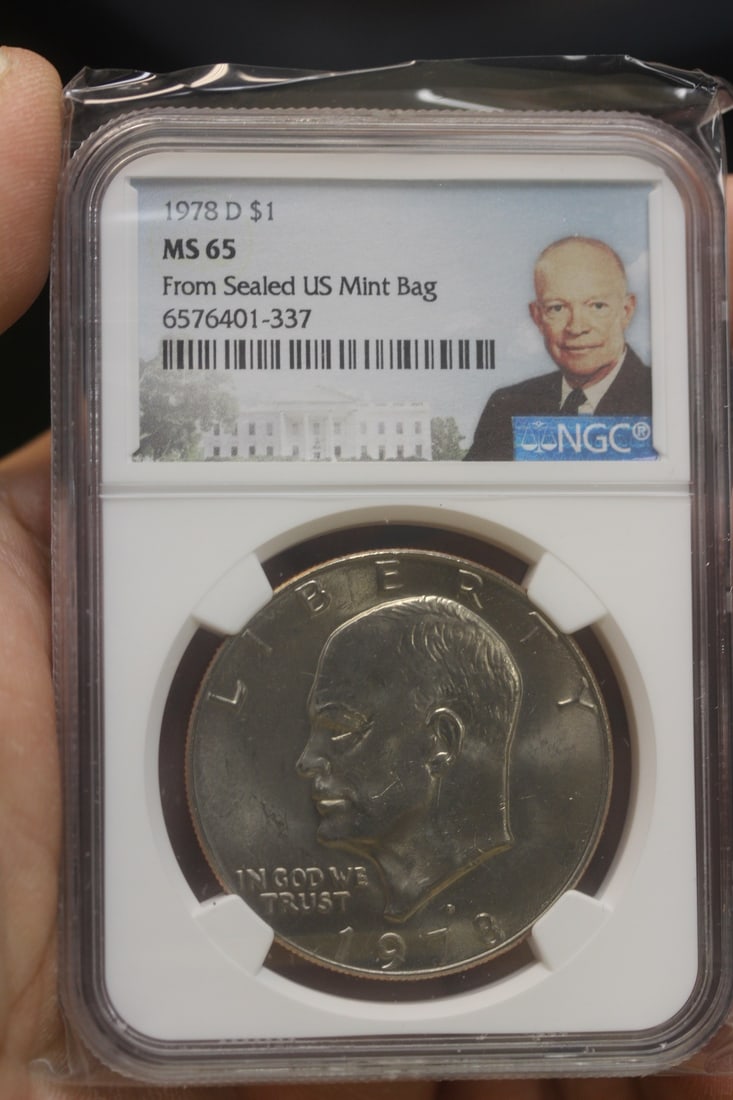 NGC Graded 1978-D Ike Dollar: MS65