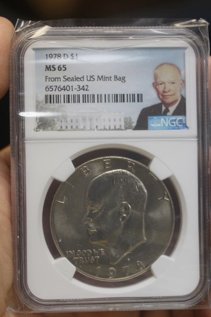 NGC Graded 1978-D Ike Dollar: MS65