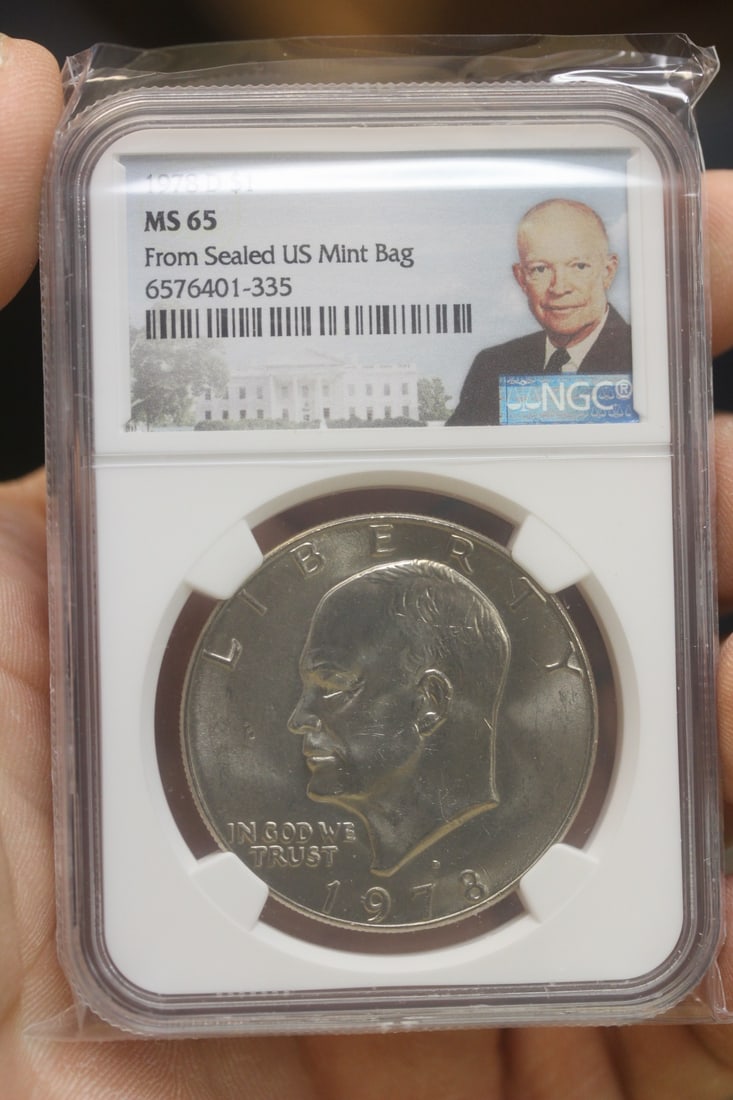 NGC Graded 1978-D Ike Dollar: MS65