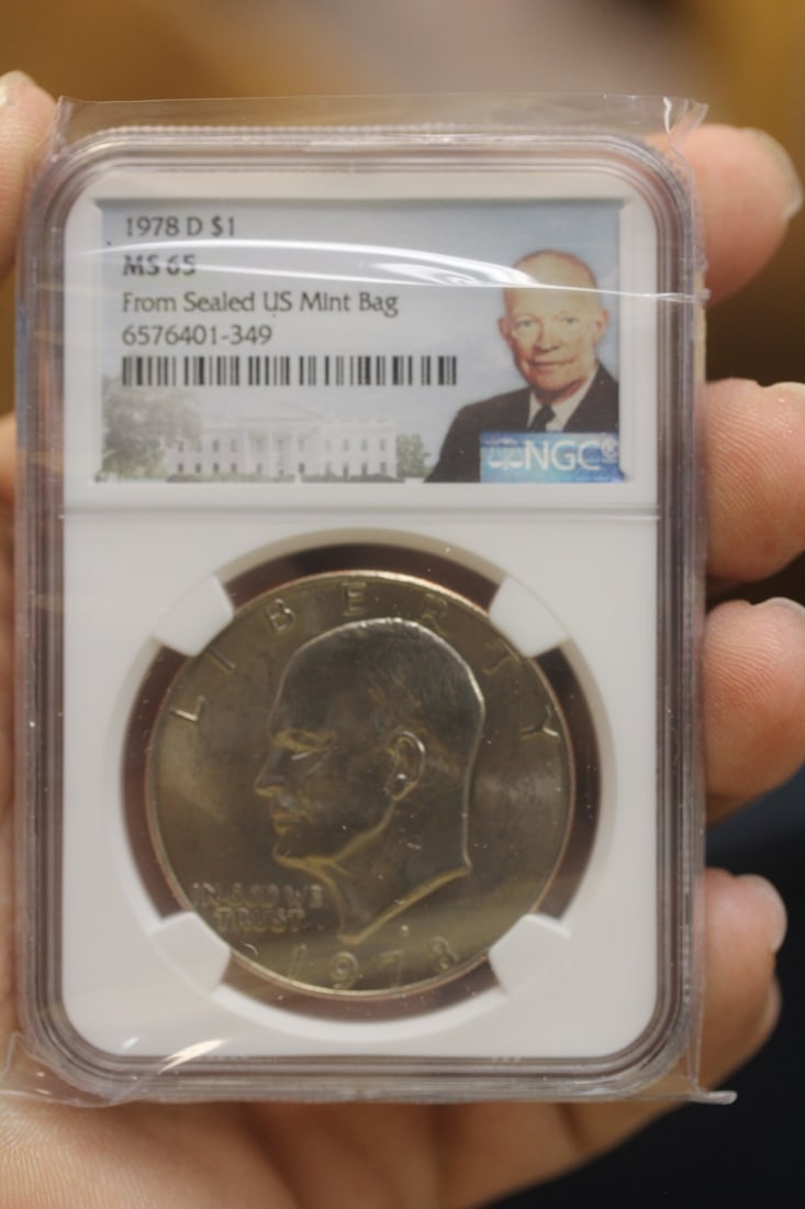 NGC Graded 1978-D Ike Dollar: MS65