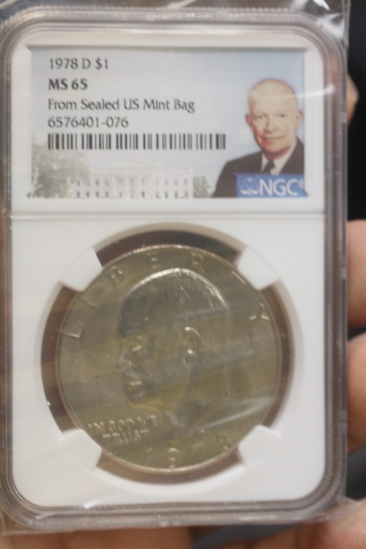 NGC Graded 1978-D Ike Dollar: MS65
