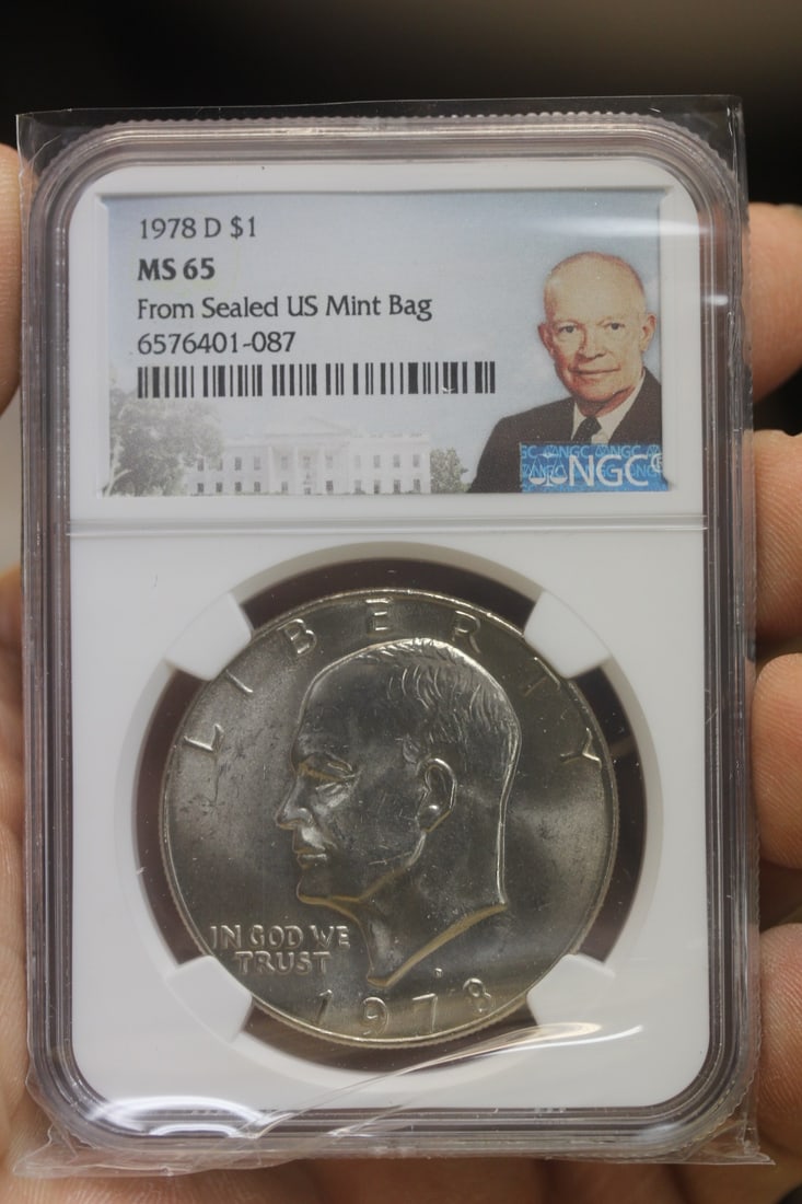 NGC Graded 1978-D Ike Dollar: MS65