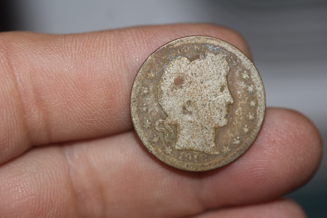 1912 Barber Silver Quarter: as shown