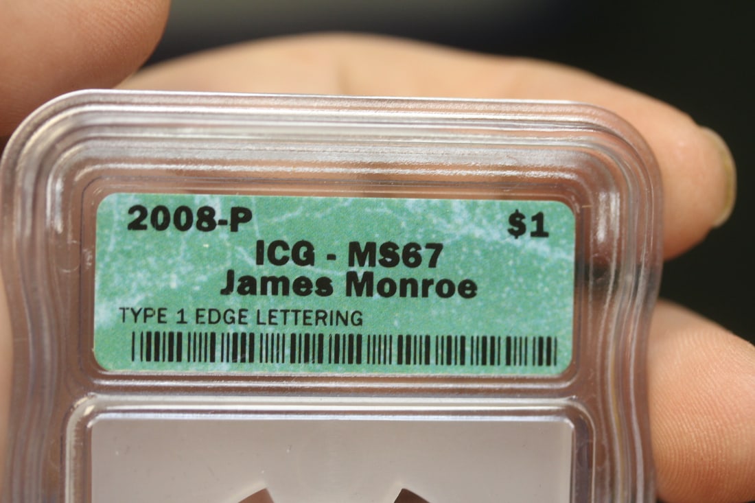 ICG Graded 2008-P James Monroe $1.00 Coin - 5