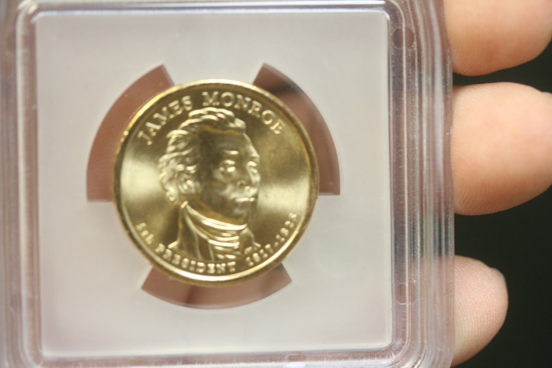 ICG Graded 2008-P James Monroe $1.00 Coin - 6