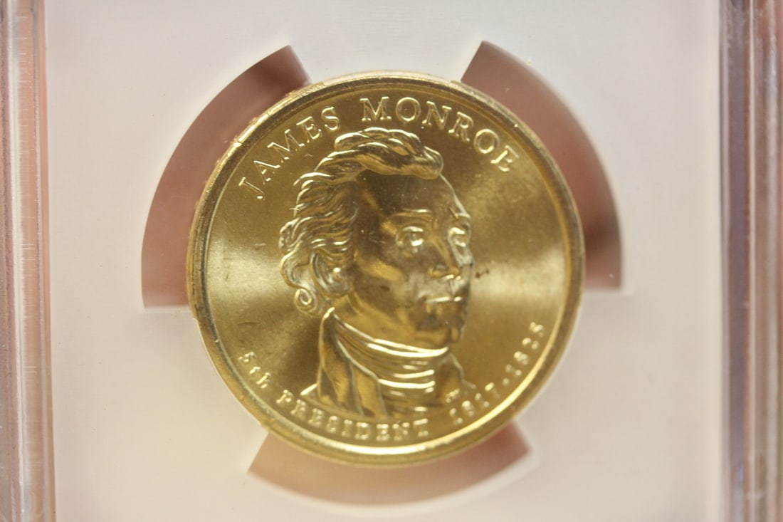 ICG Graded 2008-P James Monroe $1.00 Coin - 6