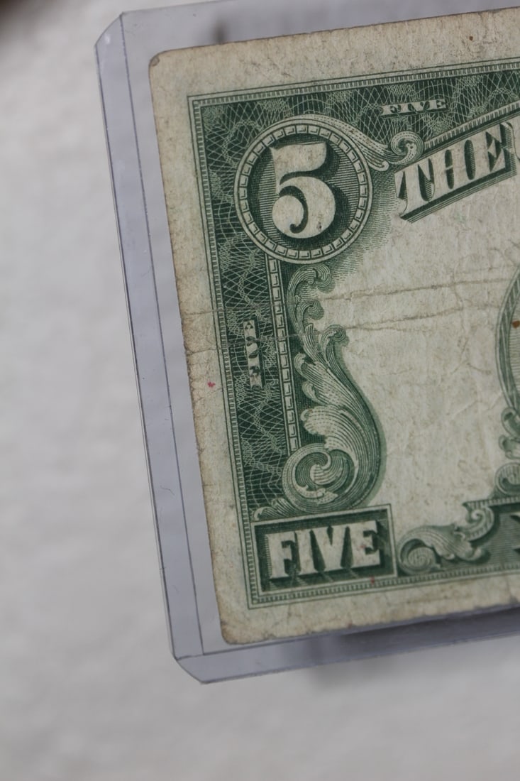 Shift Error 1953 Red Seal $5.00 Note - 5