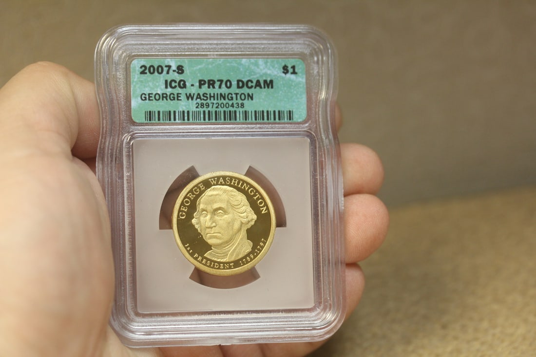 ICG Graded 2007-S George Washington $1.00 Coin: as shown